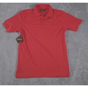 LoudMouth Polo Shirt Mens Small Fiery Red Golf Polyester Logo LM NEW